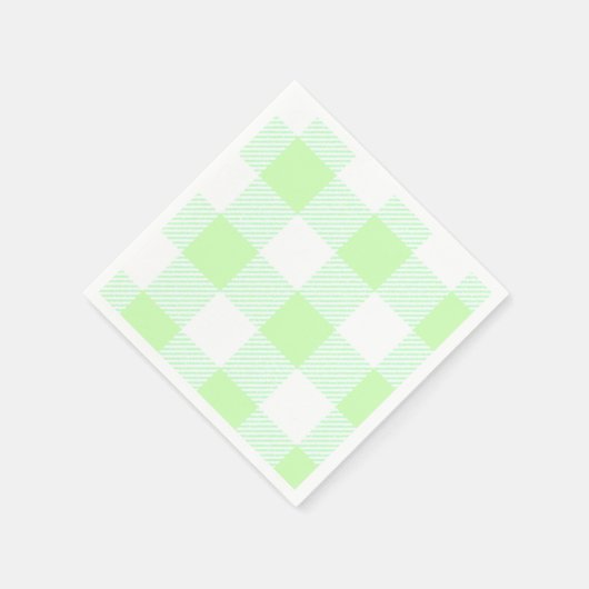 Light Green Gingham Check Patroon Servetten (Hoek)