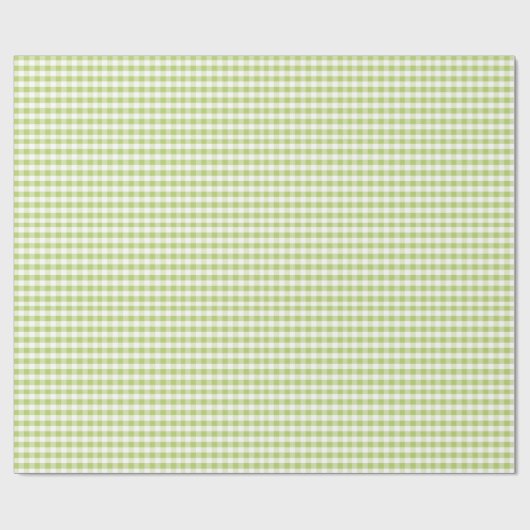 Light Green Gingham Pattern Cadeaupapier (Vlak)