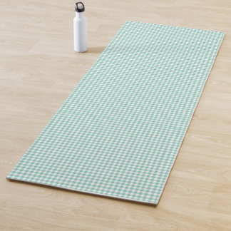 Light Green Gingham Pattern Small Check Plaid Yogamat