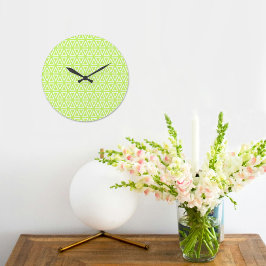 Light Green Inverted Triangle Pattern Wall clock Grote Klok