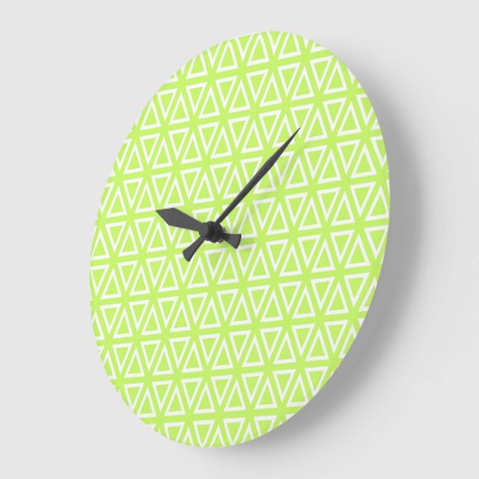 Light Green Inverted Triangle Pattern Wall clock Grote Klok (Hoek)