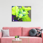 Light Green Iris Canvas (Insitu (Woonkamer))