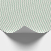 Light Green & Ivory Wonky Stripes Cadeaupapier (Hoek)