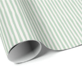 Light Green & Ivory Wonky Stripes Cadeaupapier (Rol Hoek)