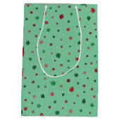 Light Green Jingle Bells kersttas Medium Cadeauzakje (Achterkant)