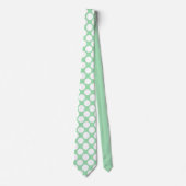 Light Green Jumbo Polka Dots Custom Necktie Stropdas (Voorkant)