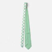 Light Green Jumbo Polka Dots Custom Necktie Stropdas (Achterkant)