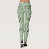 light green leggings with tie-dye design (Achterkant)