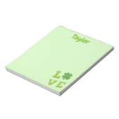  Light Green Love Block Letter Notitieblok (Linkerzijde)