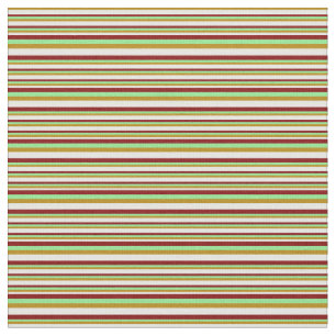 Light Green, Maroon, White en Dark Goldenrod Stof