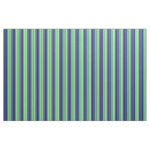 Light Green & Midnight Blue Lines Patroon Stof (Fat Quarter)