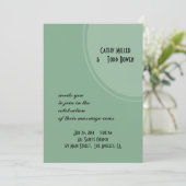 Light Green Modern Circle Wedding Kaart (Staand voorkant)