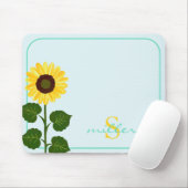Light Green Mouse Pad with Sunflower Muismat (Met muis)