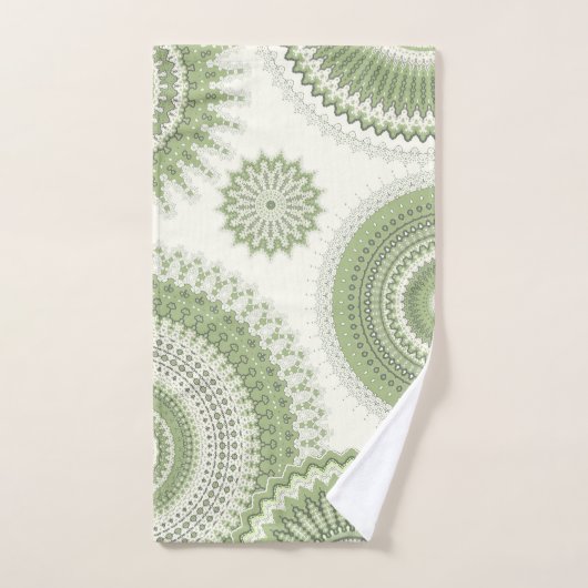 Light Green Multi Mandala Bad Handdoek (Handdoek)