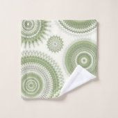 Light Green Multi Mandala Bad Handdoek (Wasdoekje)