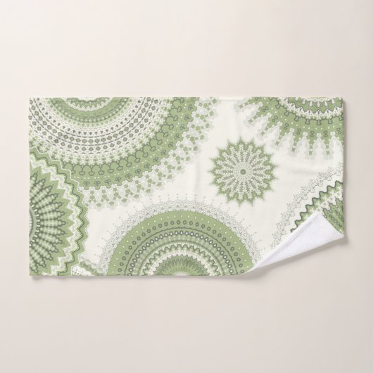 Light Green Multi Mandala Bad Handdoek (Handdoek)