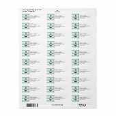 Light Green Nautical Anchor Monogram Etiket (Full Sheet)