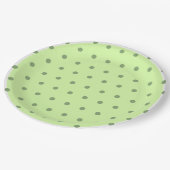 Light Green Polka Dots Papieren Bordje (Gekanteld)