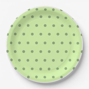 Light Green Polka Dots Papieren Bordje