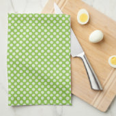 Light Green Polka Dots Theedoek (Quarter Fold)