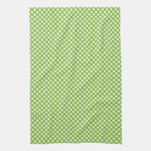Light Green Polka Dots Theedoek (Verticaal)