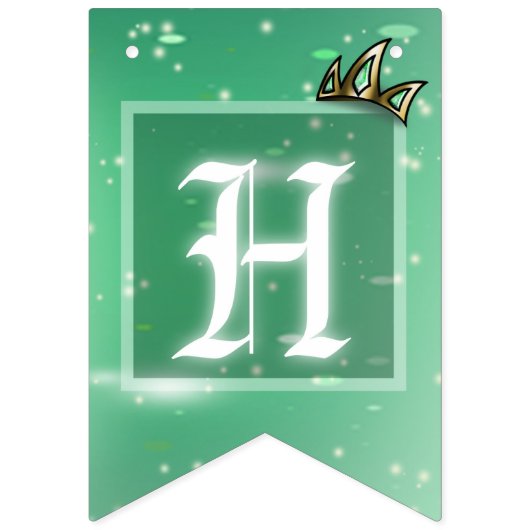 Light Green Princess Birthday Party Vlaggetjes (Tweede vlag)