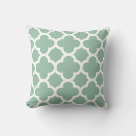 Light Green Quatrefoil Sierkussen