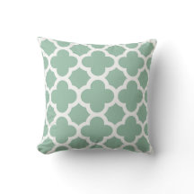 Light Green Quatrefoil Sierkussen