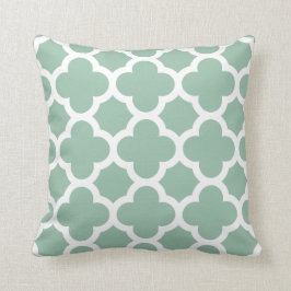 Light Green Quatrefoil Sierkussen