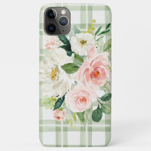 Light Green Shabby Pset Pink White Floral Case-Mate iPhone Case