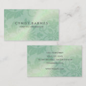 Light Green Sheen Damask Visitekaartje (Voorkant / Achterkant)