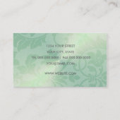 Light Green Sheen Damask Visitekaartje (Achterkant)