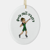 Light Green Shot Keramisch Ornament (Rechts)