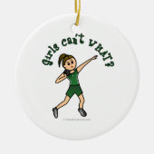 Light Green Shot Keramisch Ornament (Voorkant)