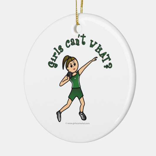 Light Green Shot Keramisch Ornament (Links)