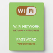 Light Green Simple Elegant WiFi Info Fotoplaat (voorkant)