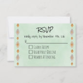 Light Green Southwestern Theme RSVP (Voorkant)