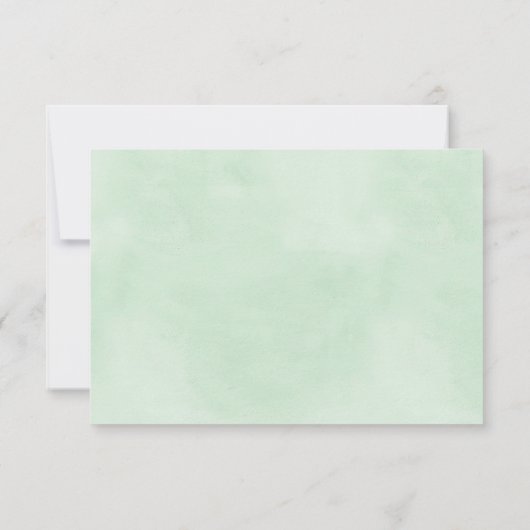 Light Green Southwestern Theme RSVP (Achterkant)