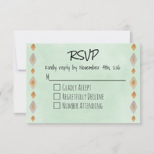 Light Green Southwestern Theme RSVP