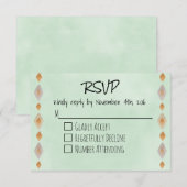 Light Green Southwestern Theme RSVP Kaartje (Voorkant / Achterkant)