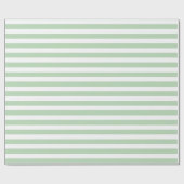 Light Green Stripe Kerstmis Cadeaupapier (Vlak)