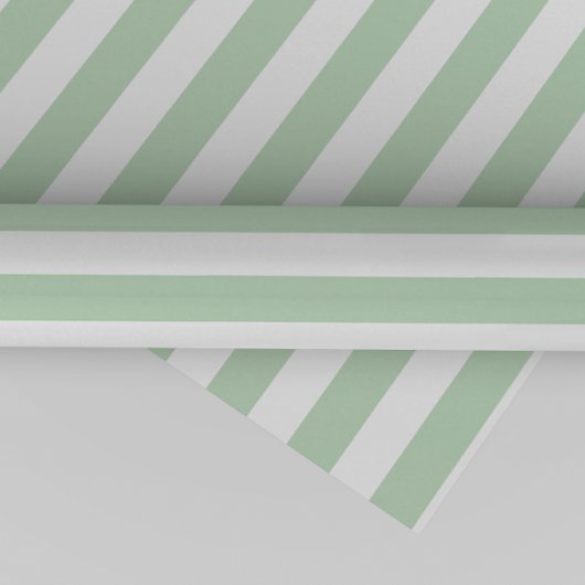Light Green Stripe Kerstmis Cadeaupapier