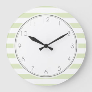 Light Green Stripes-patroon Grote Klok
