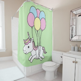 Light Green Unicorn Shower Curtain Douchegordijn