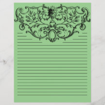 Light Green Vintage Wicca Spell Page