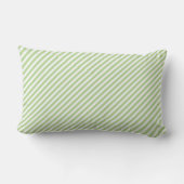 Light Green White Stripes Green Monogram Kussen (Achterkant)