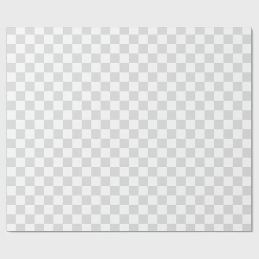 Light Grey and White Checker Pattern Cadeaupapier (Vlak)
