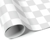 Light Grey and White Checker Pattern Cadeaupapier (Rol Hoek)