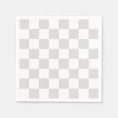 Light Grey and White Checker Pattern Servetten (Voorkant)