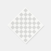 Light Grey and White Checker Pattern Servetten (Hoek)